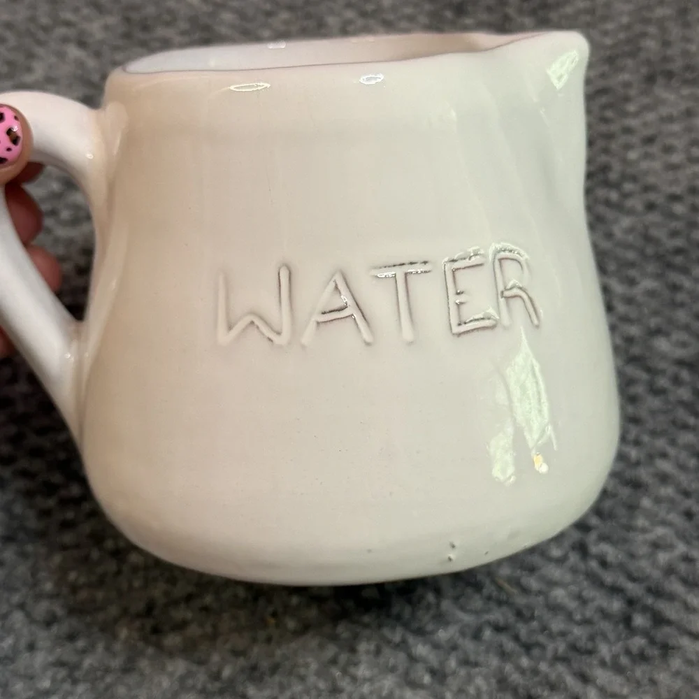 Vintage Pottery Barn Water Pitcher White. Handmade In Portugal. Small 4